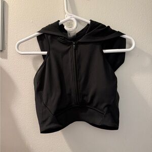 BuffBunny Charcoal Sleeveless Bra Hoodie